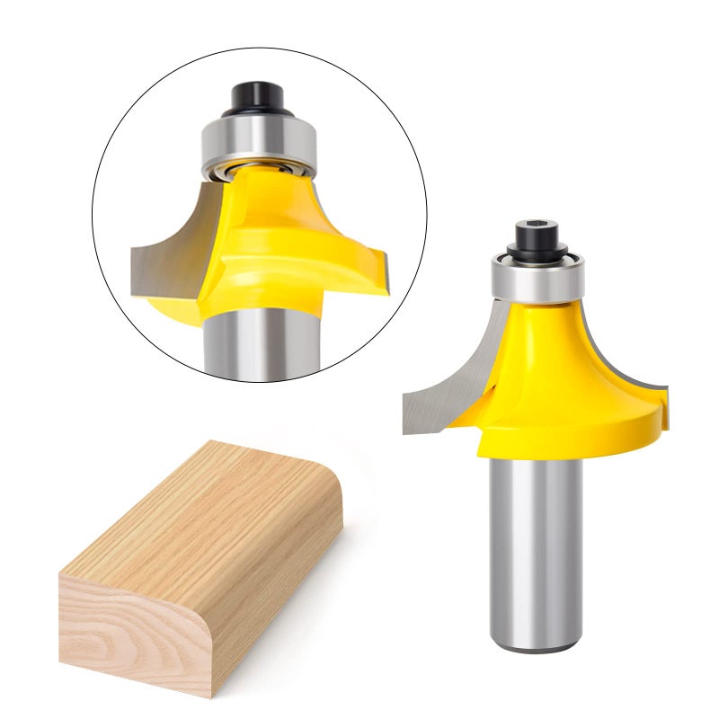MEIGGTOOL 6PCS Round-Over Router Bits, 1/2-Inch Shank Round Nose, Radius Sizes: 1/8", 1/4", 5/16", 3/8", 7/16", 1/2" - Image 4